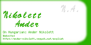 nikolett ander business card